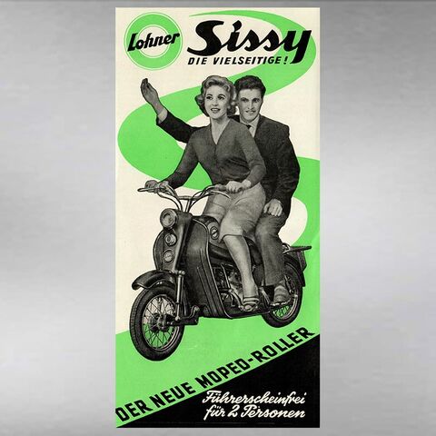 Publicidad para Lohner Sissy – Con un asiento, se adelantó a la competencia (Unternehmensarchiv BRP-Rotax, Gunskirchen)