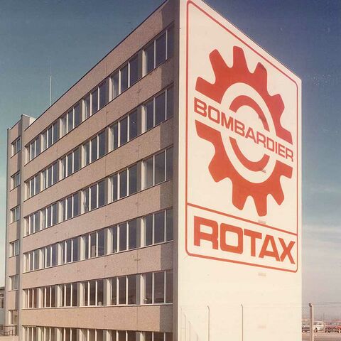 Nuevo logotipo y nombre de empresa para Rotax, 1970 (BRP-Rotax)